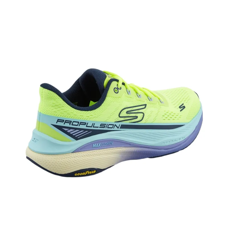 Skechers Max Cushioning Propulsion Low Top Running Shoes Women's Neon Green-2