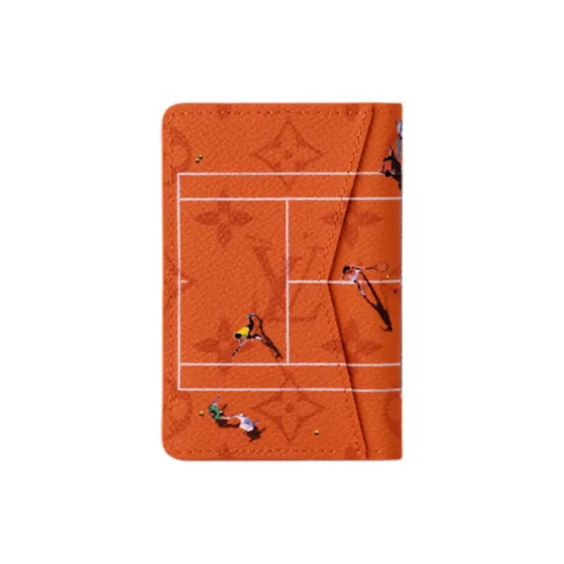 LOUIS VUITTON Werner Bronkhorst Collaboration Leather Card Holder Unisex Orange-2