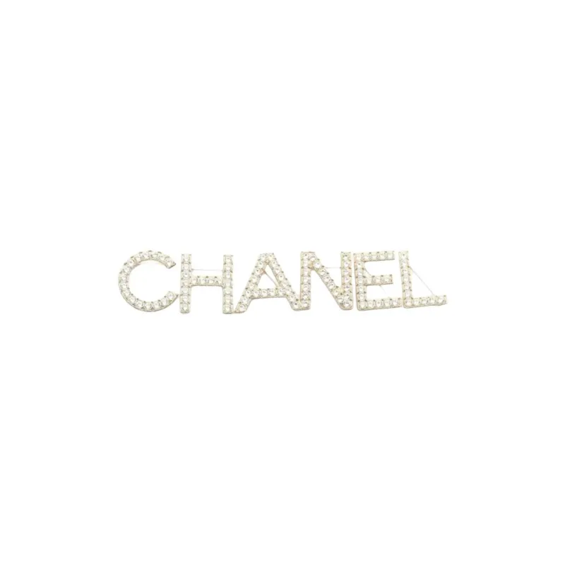 CHANEL Gold plated Rhinestones Brooches Women's Gold-2