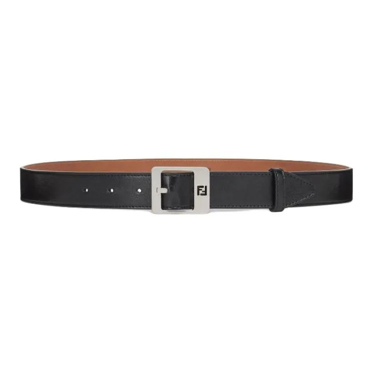 FENDI Leather Belts Men's Black -0
