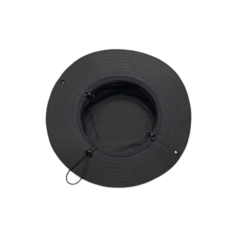 Anta Outdoor Collection Double Line Grid Bucket Hats Unisex Basic Black-2