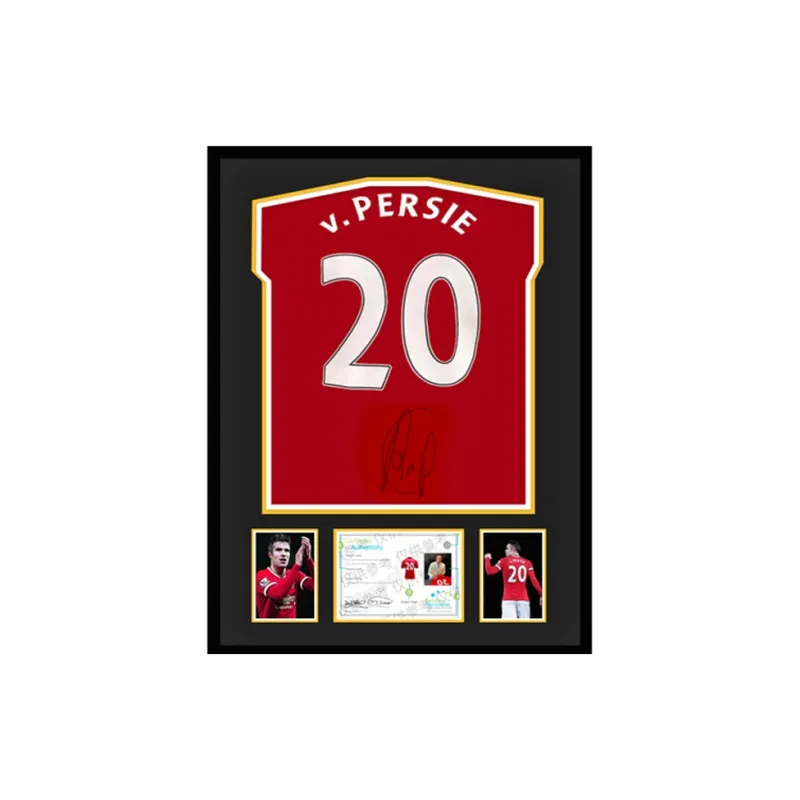 Three For 2013 14 Manchester United Team Jersey EM Certificate, Deluxe Mounting, Outer Frame Approx. 65x85cm Unisex-0