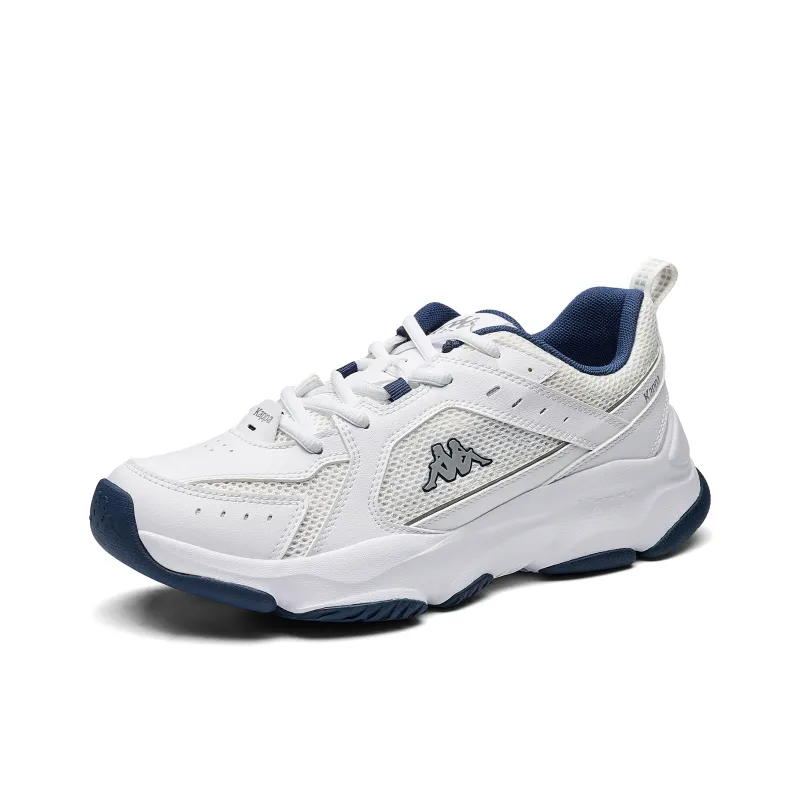 Kappa Abrasion Resistant Breathable Slip Resistant Low Top Running Shoes Unisex White Blue-2