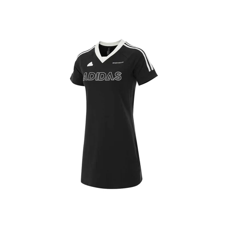 Adidas Short Sleeved Dresses Women's Black-0