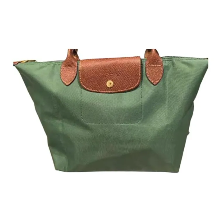 LONGCHAMP Le Pliage Nylon Handbag Medium Size Women's Green-1