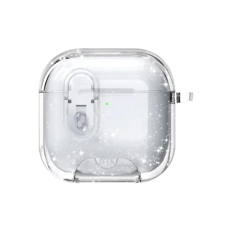 Yoobao Compatibility AirPods4 TPU Transparent Lock With Instant Stands Impact Resistant Headphone Set-13
