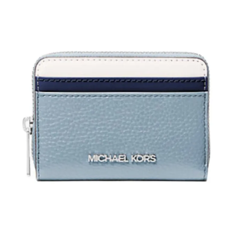 MICHAEL KORS Polyurethane Wallet Medium Size Unisex Blue & White-0