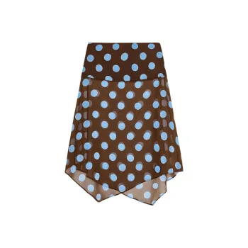 ZARA Casual Long Skirts Women's Brown Blue