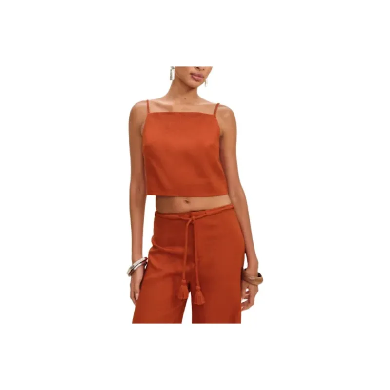 REFORMATION Kerri Linen Top Camisole Women's-0