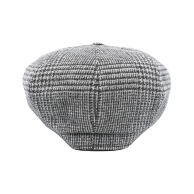 Tagliatore Checked Baker Boy Hat-1