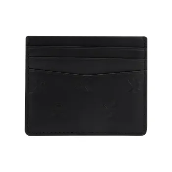 CALVIN KLEIN Cow Leather Card Holder Men's Space Black