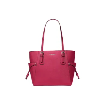 MICHAEL KORS Voyager Leather Tote Bag, Shopping Bag, Handbag, Shoulder Bag Tubas Women's Raspberry