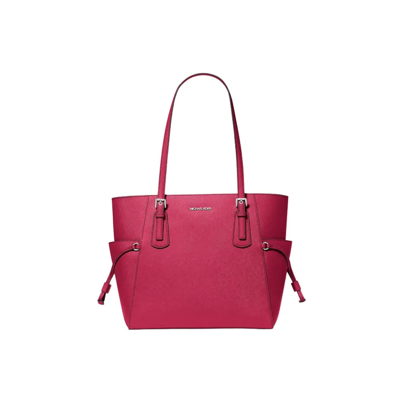 MICHAEL KORS Voyager Leather Tote Bag, Shopping Bag, Handbag, Shoulder Bag Tubas Women's Raspberry-0