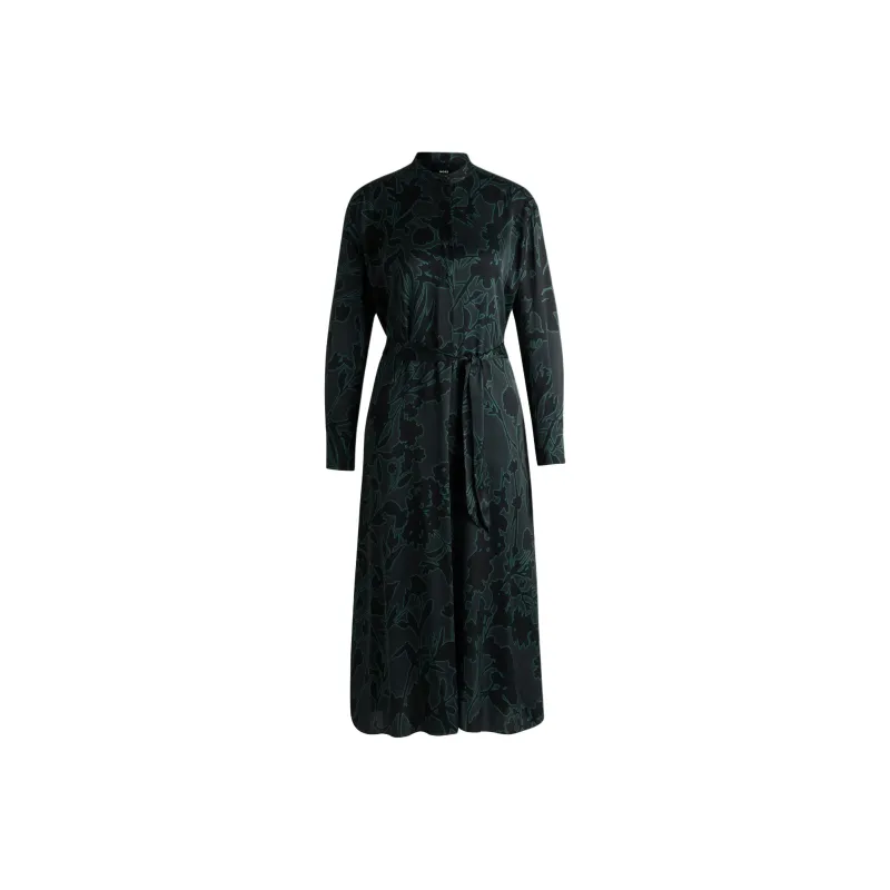 HUGO BOSS Long Sleeved Dress Women's Multicolor-0