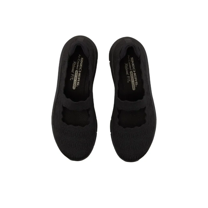 Skechers Modern D'Lu Low Top Casual Shoes Women's Black-3
