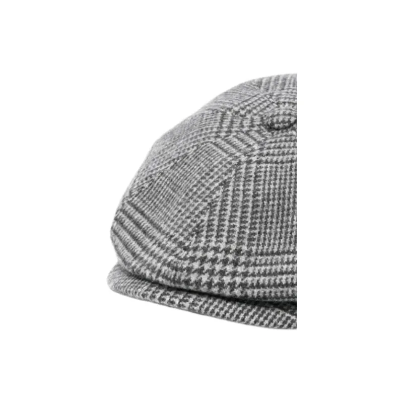 Tagliatore Checked Baker Boy Hat-2