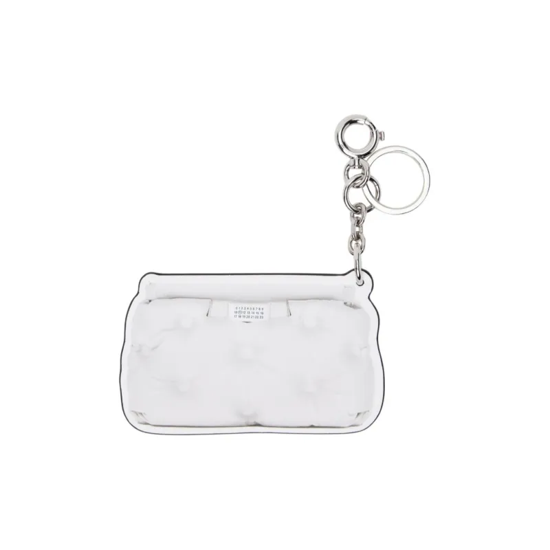 Maison Margiela Calfskin Keychains Women's White-1