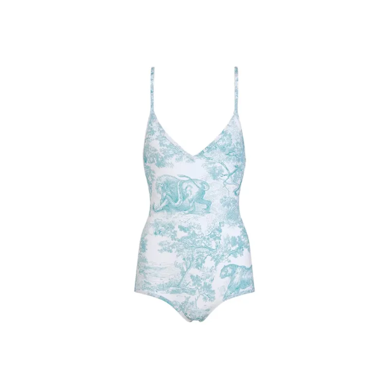 DIOR SS25 One piece Swimsuit Women's Blue-0