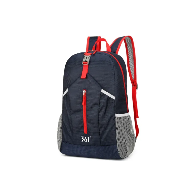 361° Water Repellent Backpack Unisex Black/Dark Blue/Lake Blue/Orange-16