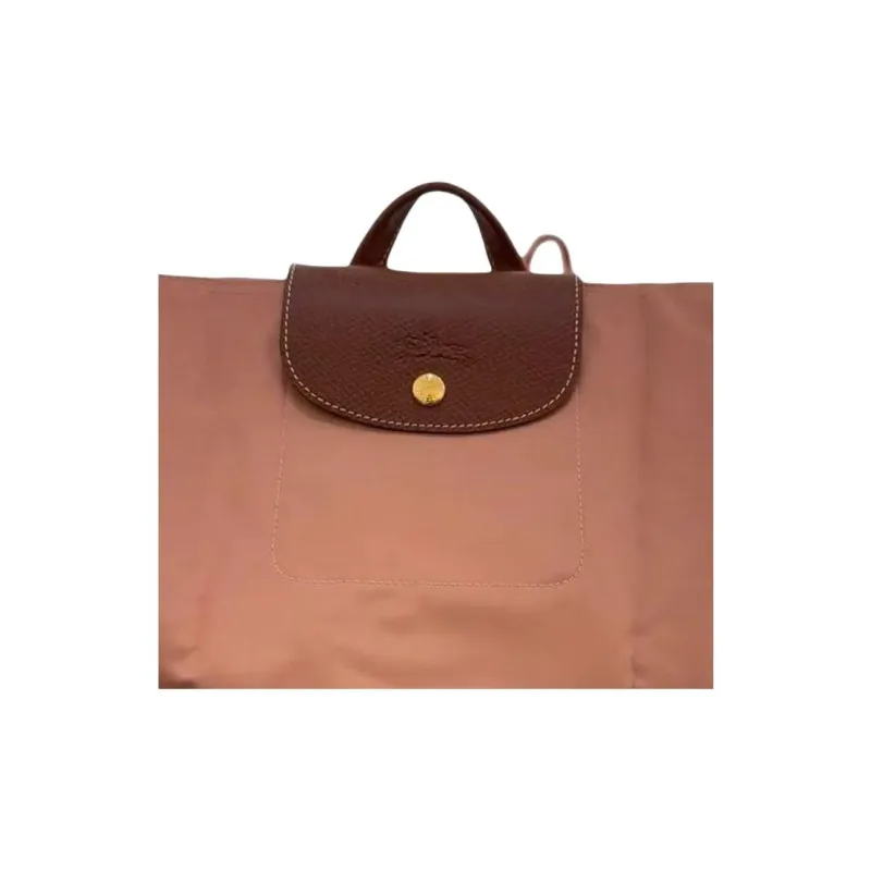 LONGCHAMP Le Pliage Polyamide Backpack Medium Size Women's Pink Black Tea-1