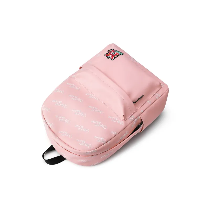 Disney Mickey Series Fabric Backpack Unisex White/Black/Pink-4