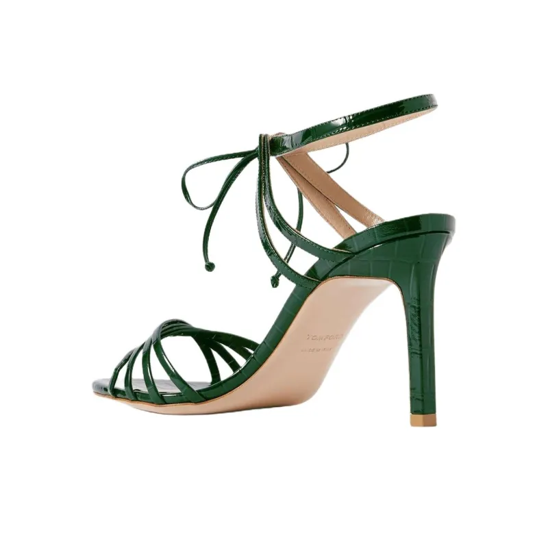 TF Angelica One Strap Sandals Women's Green-2