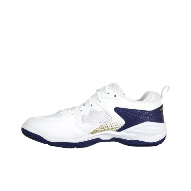 VICTOR Shock Absorbers With Slip Resistant Features Low Top Badminton Shoes Unisex White Blue-1