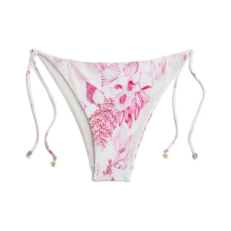 H&M Swimming Shorts Women's White/Pink Pattern-0