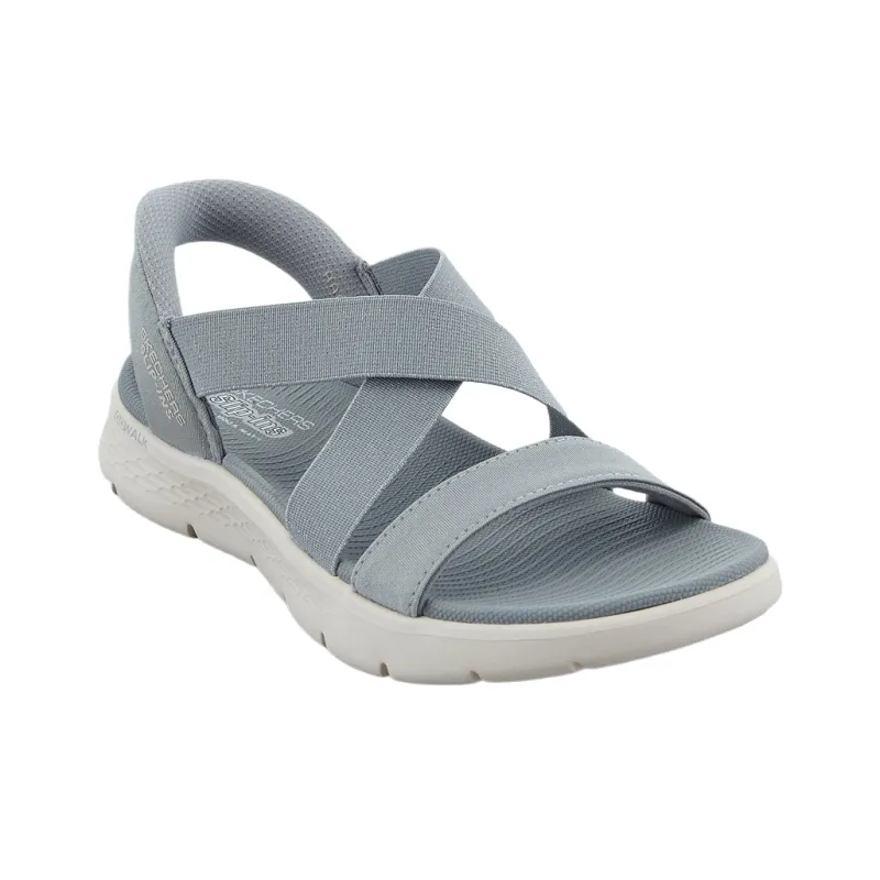 Skechers GOWALK One Strap Sandals Medium Heel 3 5cm Women's Blue Gray-3