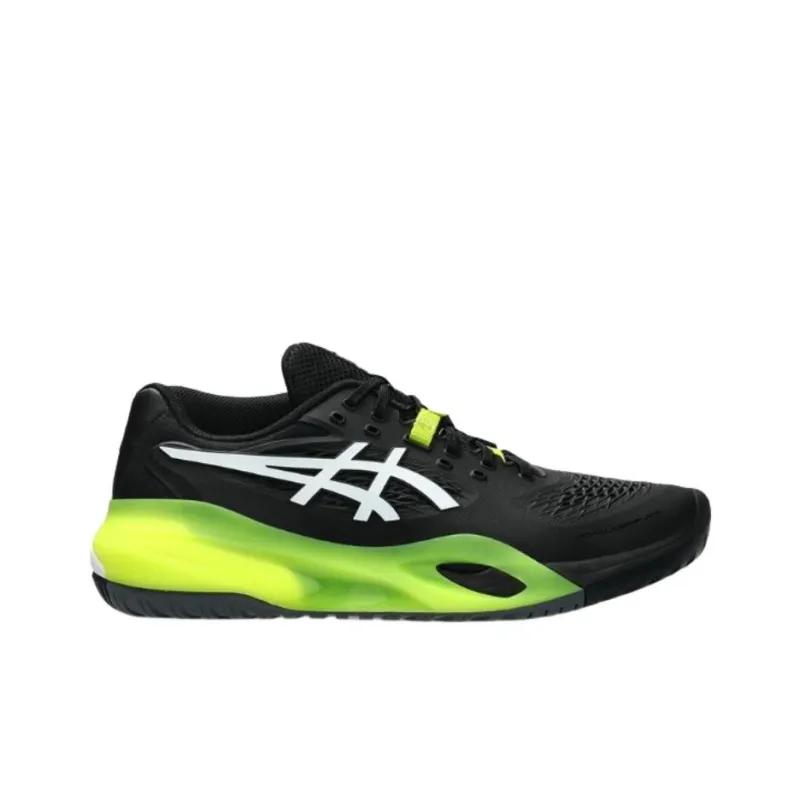 Asics GEL RESOLUTION X Abrasion Resistant Low Top Tennis Shoes Men's Black Green-1
