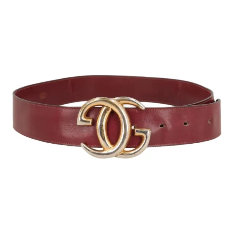 GUCCI Leather Belts Women's Red 4CM-0