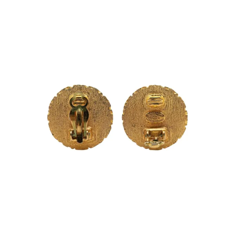 CHANEL Gold Plated Earrings Women's Gold-1