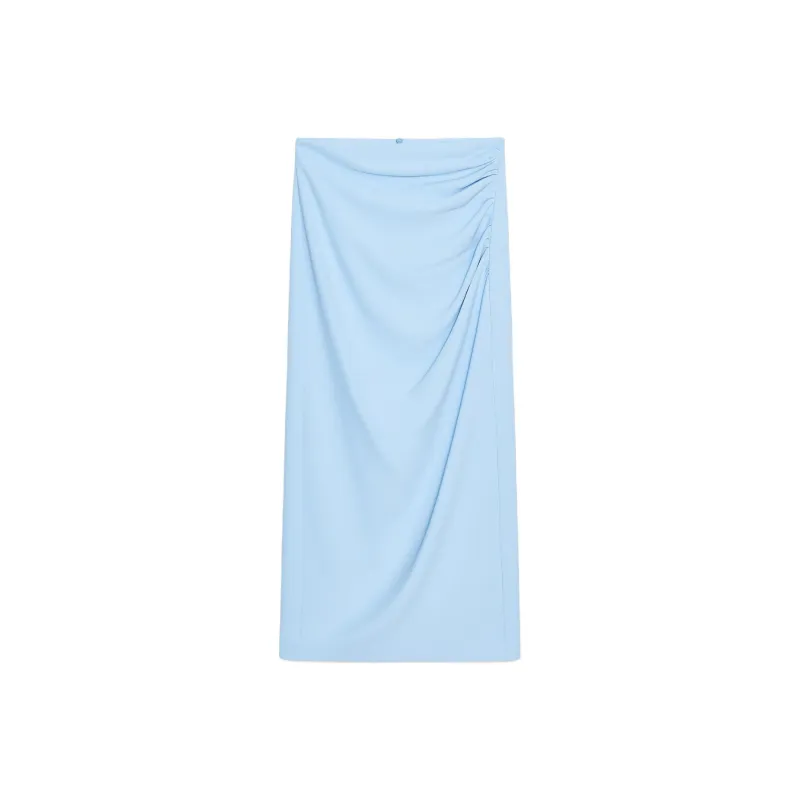 ZARA Casual Long Skirts Women's Sky Blue-0