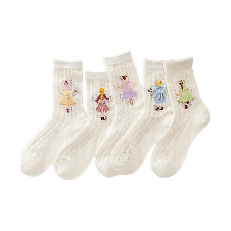 TLXT Mid Calf Socks Women's Students Outdoor Breathable Comfortable, Versatile Fashion-0