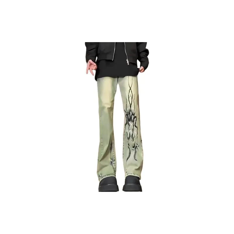 SUNSETMONENT Jeans Unisex Yellow Mud-0