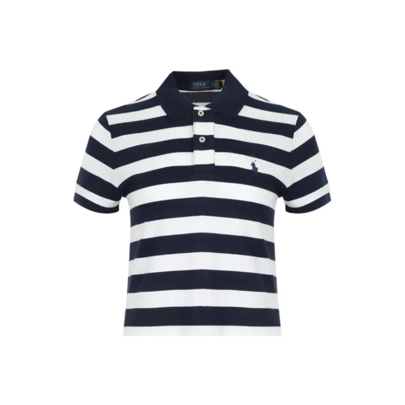 Polo Ralph Lauren SS25 Short Sleeved Dress Women's Navy Blue-3