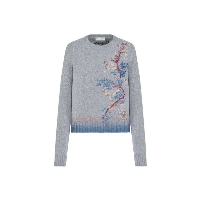 DIOR Cashmere Sweater Women's Gray-0