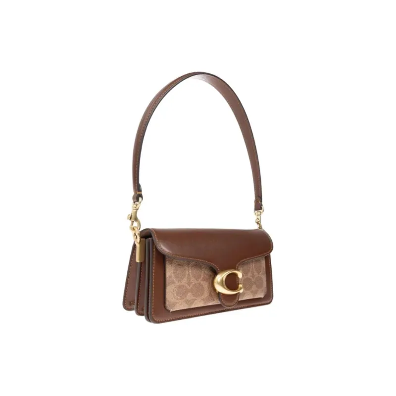 COACH Tabby Cow Leather Shoulder Bag Trumpets Women's Brown-1