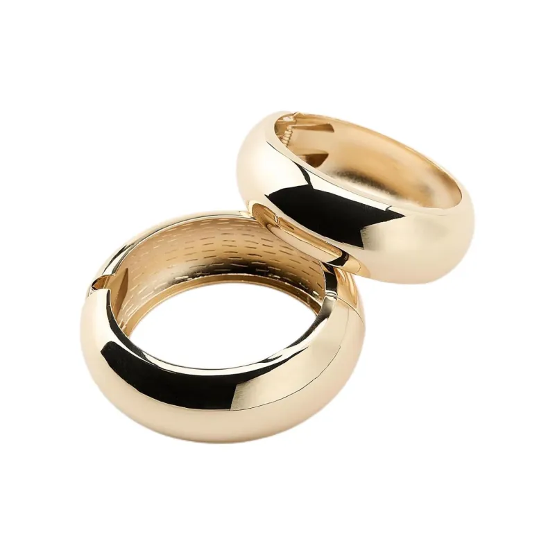 ZARA Metal Bangles Women's Gold-0