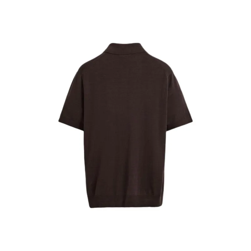 ZARA Polo Shirts Men Dark Brown-1