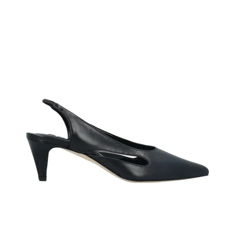 By Far Runa Cone Heel High Heels 6cm Women's Black-1