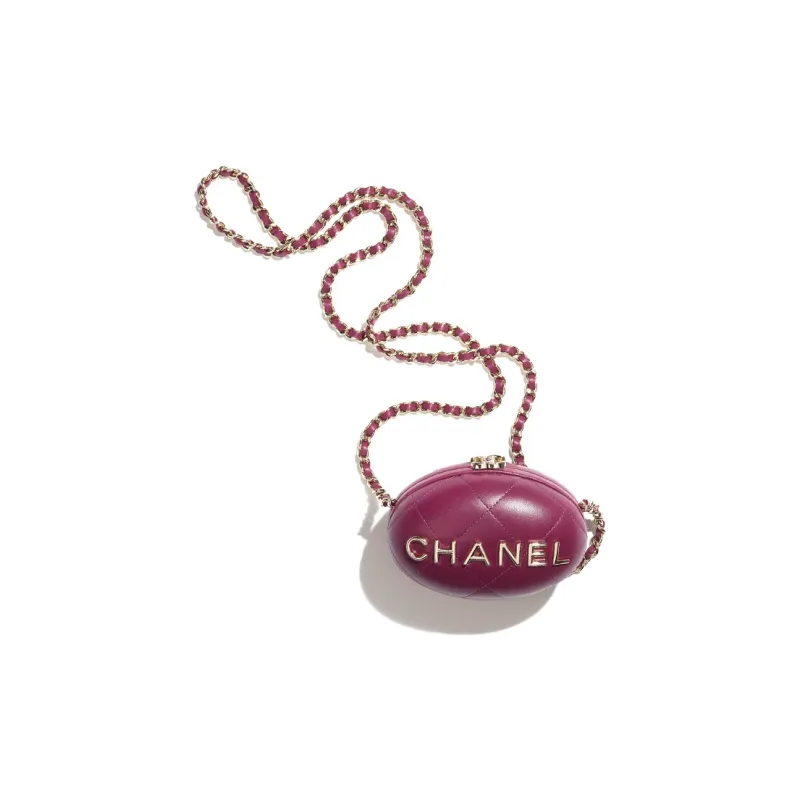 CHANEL Lambskin Clutch Women's Dark Purple-0