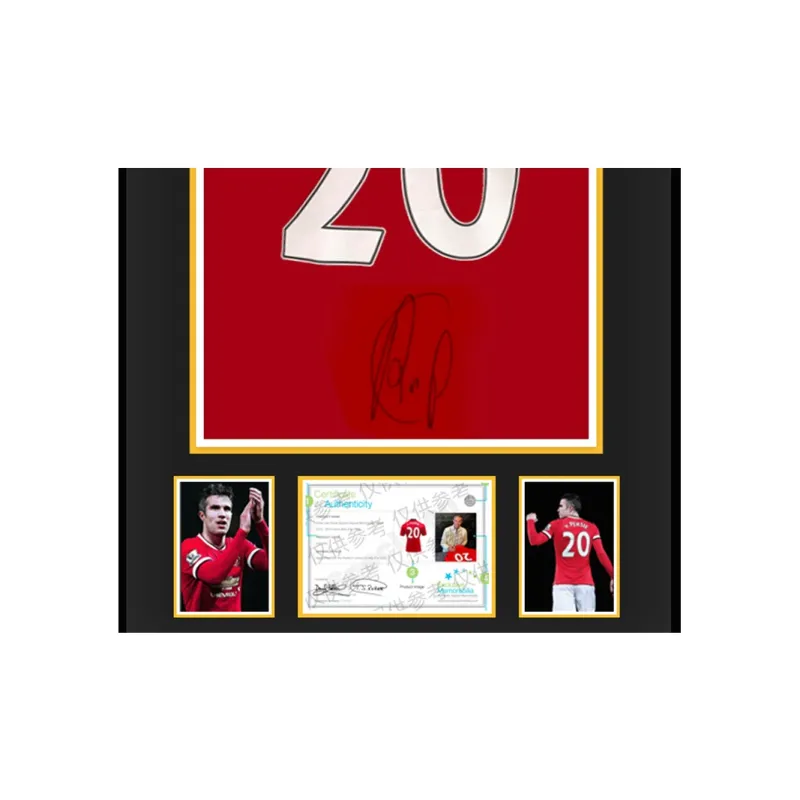 Three For 2013 14 Manchester United Team Jersey EM Certificate, Deluxe Mounting, Outer Frame Approx. 65x85cm Unisex-2