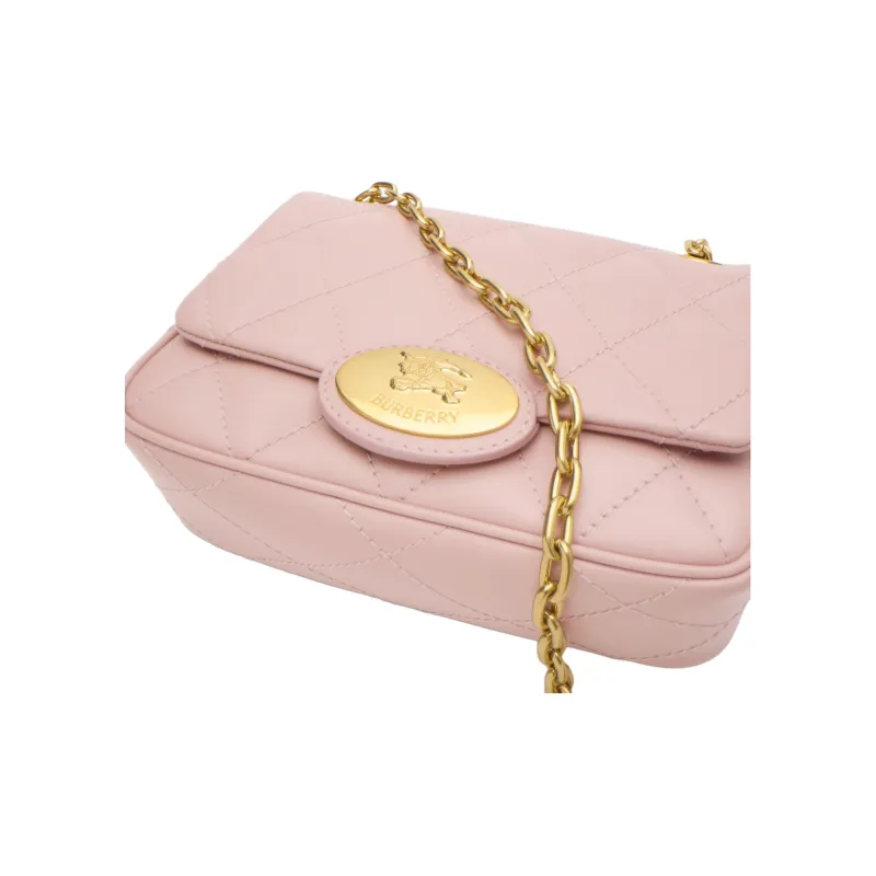 Burberry Calfskin Crossbody Bag, Shoulder Bag Trumpets Women's Rose Pink-3