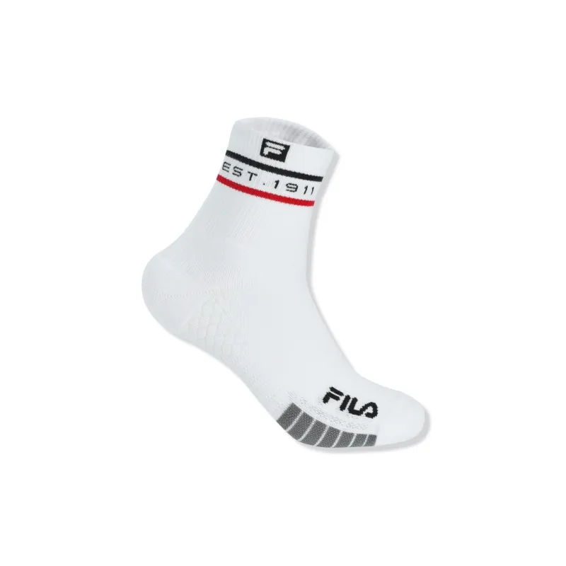 FILA Athletics Mid Rise Socks Men's Standard White-3
