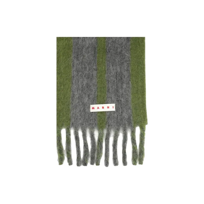 MARNI Striped Fringed Scarf-1
