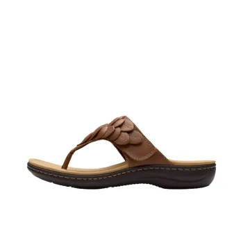 Clarks Abrasion Resistant Flip Flops Women's Brown