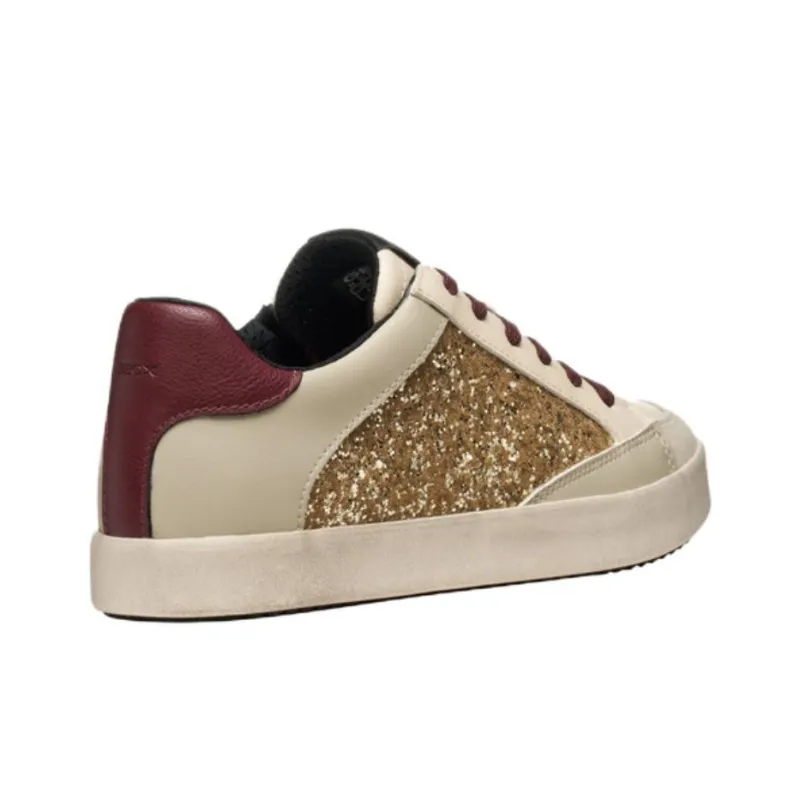 GEOX Blomiee Low Top Skateboard Shoes Women's Beige-5