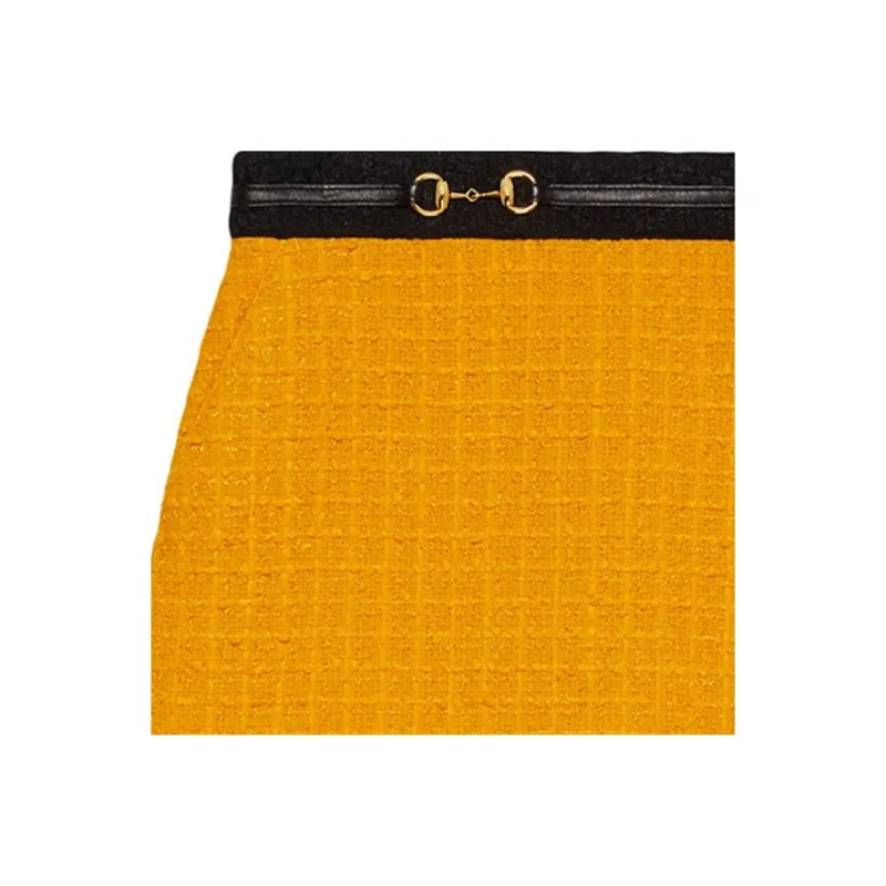 GUCCI SS20 Casual Short Skirts Women's Yellow-5