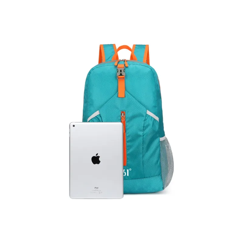361° Water Repellent Backpack Unisex Black/Dark Blue/Lake Blue/Orange-11